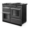Rangemaster AURAO110DFPSLT-BN1 Slate Brushed Nickel Dual Fuel Range Cooker