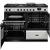 Rangemaster Aura 110 White Brushed Nickel Range Cooker Dublin Ireland