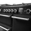 Rangemaster Aura 90 Charcoal Black Brushed Nickel Range Cooker