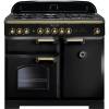 Rangemaster CDL100DFFBLB - 100cm Classic Deluxe Dual Fuel Black Brass Range Cooker 115540