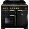 Rangemaster CDL100DFFBLB - 100cm Classic Deluxe Dual Fuel Black Brass Range Cooker 115540