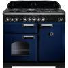 Rangemaster CDL100DFFRBC - 100cm Classic Deluxe Dual Fuel Regal Blue Chrome Range Cooker 113830