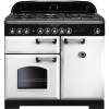 Rangemaster CDL100DFFWHC - 100cm Classic Deluxe Dual Fuel White Chrome Range Cooker 113850