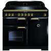 Rangemaster CDL100EIBLB - 100cm Classic Deluxe Electric Induction Black Brass Range Cooker 115570