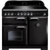 Rangemaster CDL100EIBLC - 100cm Classic Deluxe Electric Induction Black Chrome Range Cooker 95920