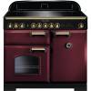 Rangemaster CDL100EICYB - 100cm Classic Deluxe Electric Induction Cranberry Brass Range Cooker 115590