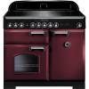 Rangemaster CDL100EICYC 100cm Classic Deluxe Electric Induction Cranberry Chrome Range Cooker 95940