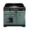 Rangemaster CDL100EIMGC - 100cm Classic Deluxe Electric Induction Mineral Green Chrome Range Cooker 127470