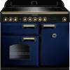 Rangemaster CDL100EIRBB - 100cm Classic Deluxe Electric Induction Regal Blue Brass Range Cooker 114020