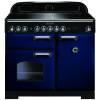 Rangemaster CDL100EIRBC - 100cm Classic Deluxe Electric Induction Regal Blue Chrome Range Cooker 114010