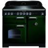 Rangemaster CDL100EIRGC - 100cm Classic Deluxe Electric Induction Racing Green Chrome Range Cooker 113990