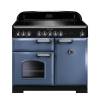 Rangemaster CDL100EISBC - 100cm Classic Deluxe Electric Induction Stone Blue Chrome Range Cooker 127460