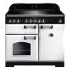 Rangemaster CDL100EIWHC - 100cm Classic Deluxe Electric Induction White Chrome Range Cooker 114030