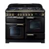 Rangemaster CDL110DFFBLB - 110cm Classic Deluxe Dual Fuel Black Brass Range Cooker 79800