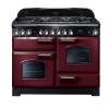 Rangemaster CDL110DFFCYC - 110cm Classic Deluxe Dual Fuel Cranberry Chrome Range Cooker 84420