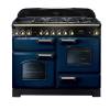 Rangemaster CDL110DFFRBB - 110cm Classic Deluxe Dual Fuel Regal Blue Brass Range Cooker 112920