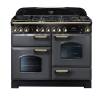 Rangemaster CDL110DFFSLB - 110cm Classic Deluxe Dual Fuel Slate Brass Range Cooker 124250