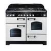 Rangemaster CDL110DFFWHC - 110cm Classic Deluxe Dual Fuel White Chrome Range Cooker 112930