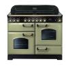 Rangemaster CDL110ECOGB - 110cm Classic Deluxe Electric Ceramic Olive Green Brass Range Cooker 114590