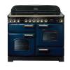 Rangemaster CDL110ECRBB - 110cm Classic Deluxe Electric Ceramic Regal Blue Brass Range Cooker 114140