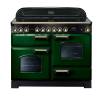 Rangemaster CDL110ECRGB - 110cm Classic Deluxe Electric Ceramic Racing Green Brass Range Cooker 114120