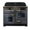 Rangemaster CDL110ECSLB - 110cm Classic Deluxe Electric Ceramic Slate Brass Range Cooker 124270