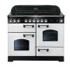 Rangemaster CDL110ECWHC - 110cm Classic Deluxe Electric Ceramic White Chrome Range Cooker 114150