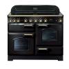 Rangemaster CDL110EIBLB - 110cm Classic Deluxe Electric Induction Black Brass Range Cooker 90430