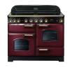 Rangemaster CDL110EICYB - 110cm Classic Deluxe Electric Induction Cranberry Brass Range Cooker 90450