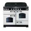 Rangemaster CDL110EIWHC - 110cm Classic Deluxe Electric Induction White Chrome Range Cooker 113110 