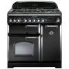 Rangemaster CDL90DFFBL/C - 90cm Classic Deluxe Dual Fuel Black/Chrome Range Cooker 80930