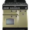 Rangemaster CDL90DFFOGC - 90cm Classic Deluxe Dual Fuel Olive Green Chrome Range Cooker 100880