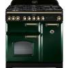 Rangemaster CDL90DFFRGB 90cm Classic Deluxe Dual Fuel Racing Green Brass Range Cooker 113520