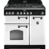 Rangemaster CDL90DFFWHC 90cm Classic Deluxe Dual Fuel White Chrome Range Cooker 113550