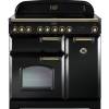 Rangemaster CDL90ECBLB 90cm Classic Deluxe Electric Ceramic Black Brass Range Cooker 81620