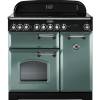 Rangemaster CDL90ECMGC 90cm Classic Deluxe Electric Ceramic Mineral Green Chrome Range Cooker 127630