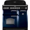 Rangemaster CDL90EIRBC 90cm Classic Deluxe Electric Induction Regal Blue Chrome Range Cooker 113710