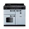 Rangemaster CL100DFPMSBCM1 100cm Classic Dual Fuel Range Cooker in Miosty Blue with chrome trim