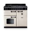 Rangemaster CL100DFPPCRCM1 100cm Classic Dual Fuel Range Cooker in pale cream with chrome trim