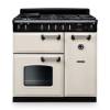 Rangemaster CL90DFPPCRCM1 Classic 90cm dual fuel range cooker in pale cream with chrome trim