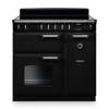 Rangemaster CL90EIPGBLCM1 Classic 90cm induction range cooker in gloss black with chrome trim