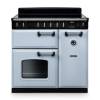 Rangemaster CL90EIPMSBCM1 Classic 90cm induction range cooker in misty blue with chrome trim