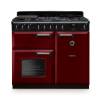 Rangemaster CLDL100DFPBORCM1 100cm Classic Deluxe Dual Fuel Range Cooker in Bordeaux with chrome trim