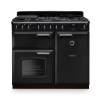 Rangemaster CLDL100DFPCBLCM1 100cm Classic Deluxe Dual Fuel Range Cooker in charcoal with chrome trim