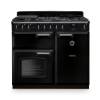 Rangemaster CLDL100DFPGBLCM1 100cm Classic Deluxe Dual Fuel Range Cooker in gloss black with chrome trim