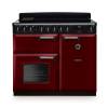 Rangemaster CLDL100EIPBORCM1 100cm Classic Deluxe Induction Range Cooker in bordeaux with chrome trim