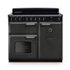 Rangemaster CLDL100EIPSLTCM1 100cm Classic Deluxe Induction Range Cooker in slate with chrome trim