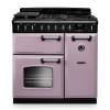 Rangemaster CLDL90DFPHTHCM1 90cm Classic Deluxe Dual Fuel Range Cooker in Heather with Chrome Trim