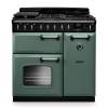 Rangemaster CLDL90DFPMGRCM1 90cm Classic Deluxe Dual Fuel Range Cooker in Mineral Green with Chrome Trim