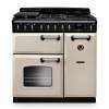 Rangemaster CLDL90DFPPCRCM1 90cm Classic Deluxe Dual Fuel Range Cooker in Pale Cream with Chrome Trim